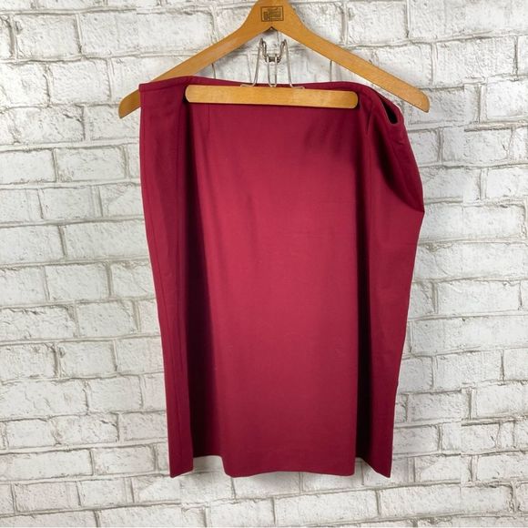 Armani Collezioni Red Pencil Skirt Size 14 - Picture 2 of 7
